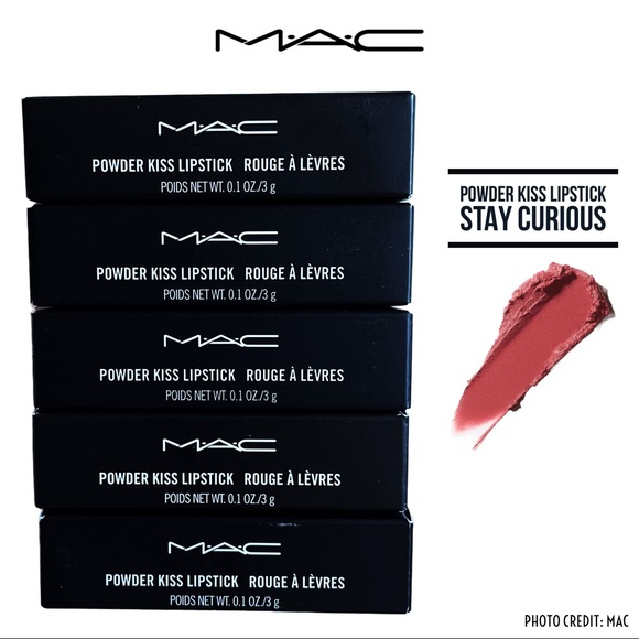 *Host Pick* MAC 💋 Powder Kiss Lipstick in “Stay Curious” (Pinky Red) BNIB - Picture 5 of 8
